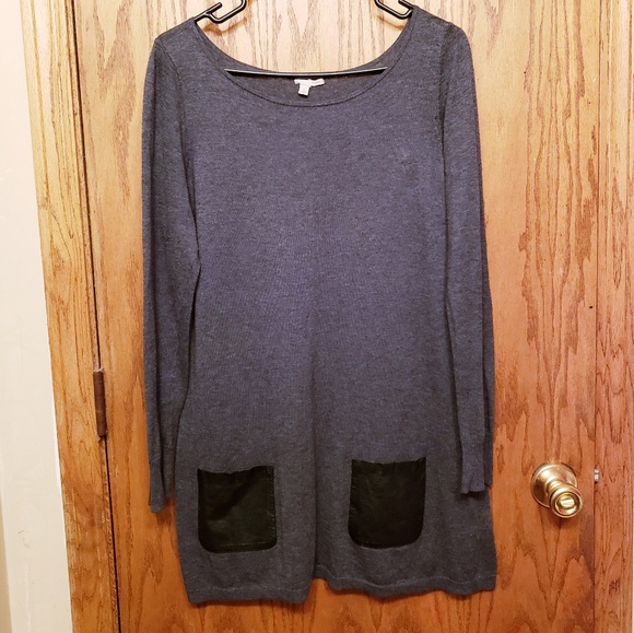 Halogen Long Sleeve Gray Tunic Top - Picture 1 of 4